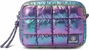 Quilted Cosmetic Bag, Puffer Makeup Bags, Crossbody Purses for women,Cute Travel Toiletry Bag for Women (Dazzling Purple)