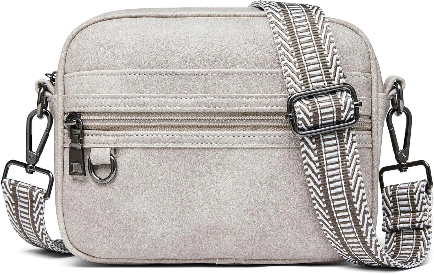 Quilted Crossbody Bags for Women 3-Pockets Crossbody Purses Vegan Leather Shoulder Handbags with Wide Strap