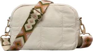 Quilted Crossbody Bags for Women Puffer Shoulder Bag with Adjustable Wide Strap Puffy Dupes Nylon Crossbody Purse