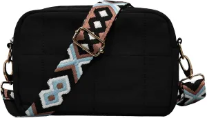 Quilted Crossbody Bags for Women Puffer Shoulder Bag with Adjustable Wide Strap Puffy Dupes Nylon Crossbody Purse