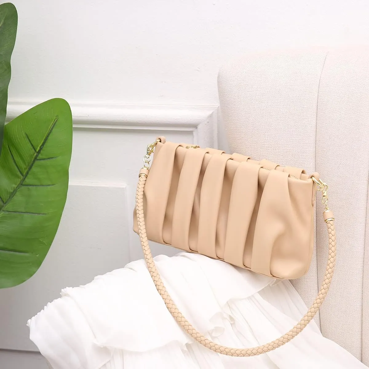 Quilted Crossbody Bags for Women Small Shoulder bag Pouch Satchel bag Dumpling Handbag Hobo bag