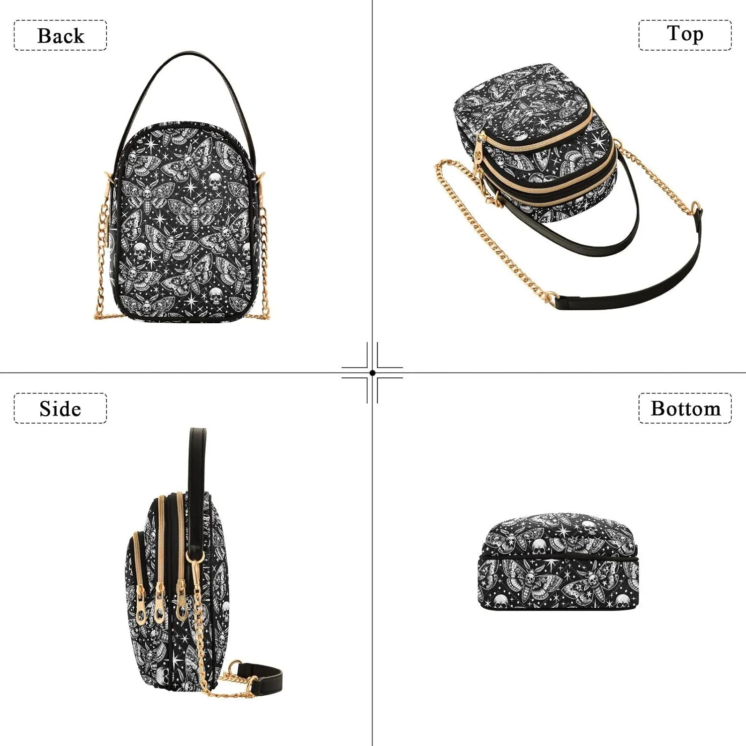 Quilted Crossbody Bags for Women Trendy, Women's Crossbody Handbags Butterfly Travel Cell Phone Purses Bags