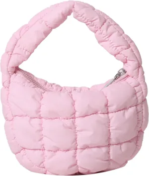 Quilted MINI Handbag and Purses Women Puffer Nylon Hobo Cotton Padded Purse Work Travel Lightweight