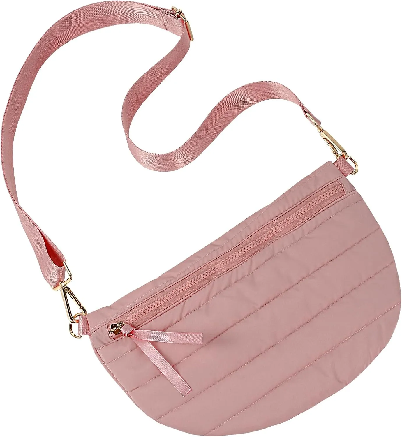 Quilted Puffer Belt Bag Puffy Sling Bag Fanny Pack Puffer Crossbody Bags Chest Belt Bum Waist Bag Purse Shoulder Bag for Women Gift