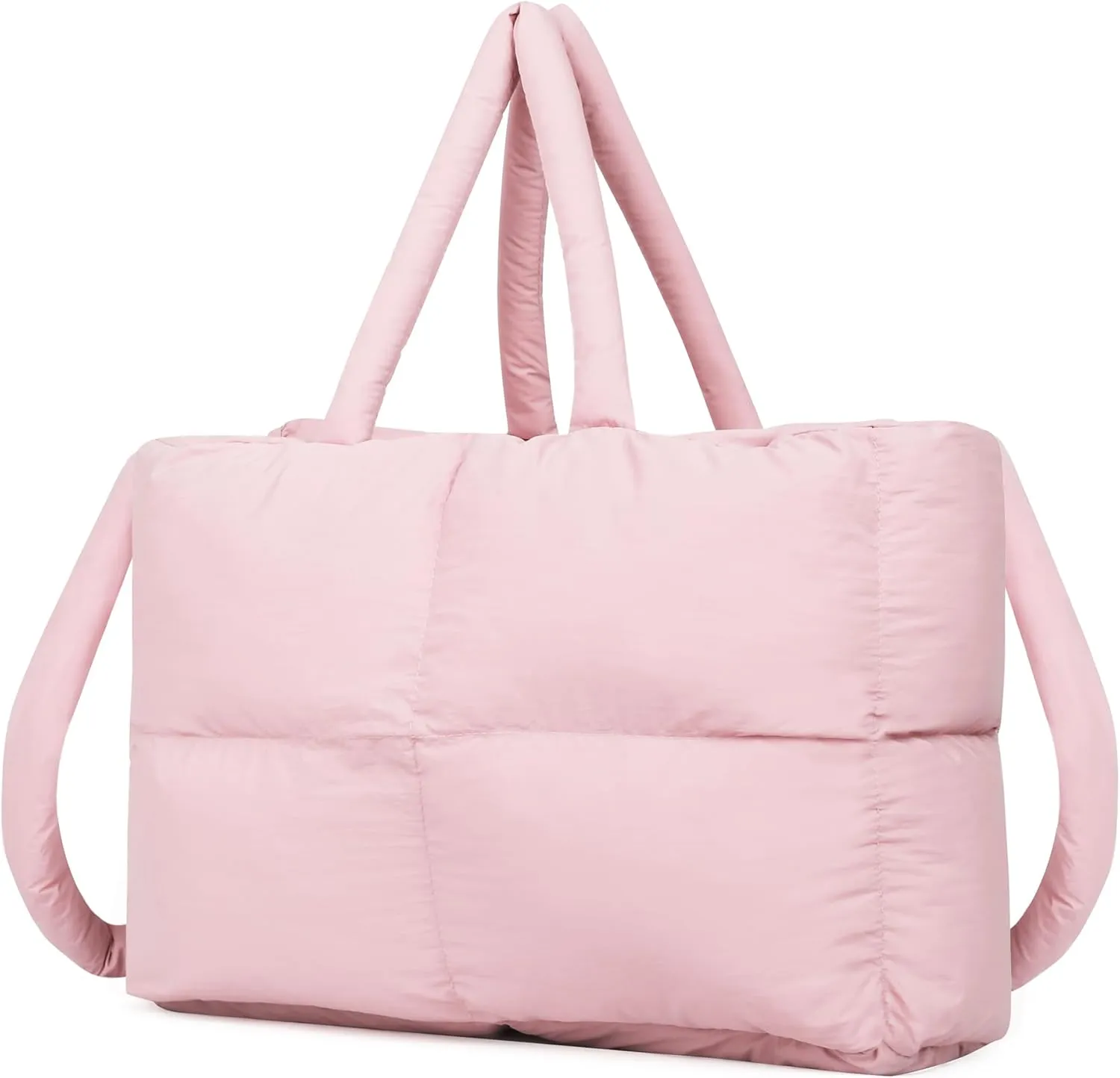 Quilted Puffer Tote Bag for Women Soft Puffy Hobo Crossbody Handbags Purse Lightweight Shoulder Bag