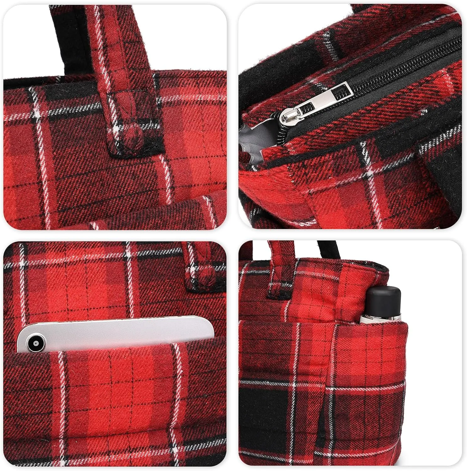 Quilted Puffer Tote Bag for Women Stylish Work Tote with Multiple Compartments Puffy Handbag