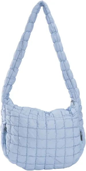 Quilted Puffer Tote Crossbody Bags for Women Bubble Puffy Purse
