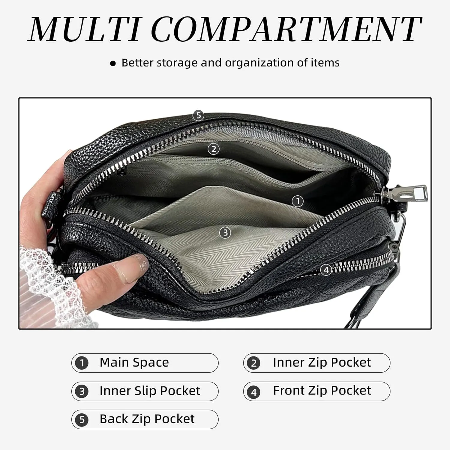 Quilted Purses for Women Crossbody Purse Small Crossbody Bag Leather Shoulder Handbags Wide Guitar Strap Purse