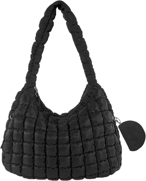 Quilted Tote Bag for Women Crossbody Bag Large Puffer Carryall Bag Lightweight Soft Puffy Shoulder Bag Handbags