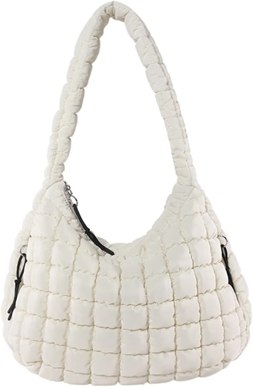 Quilted Tote Bag for Women Crossbody Bag Large Puffer Carryall Bag Lightweight Soft Puffy Shoulder Bag Handbags