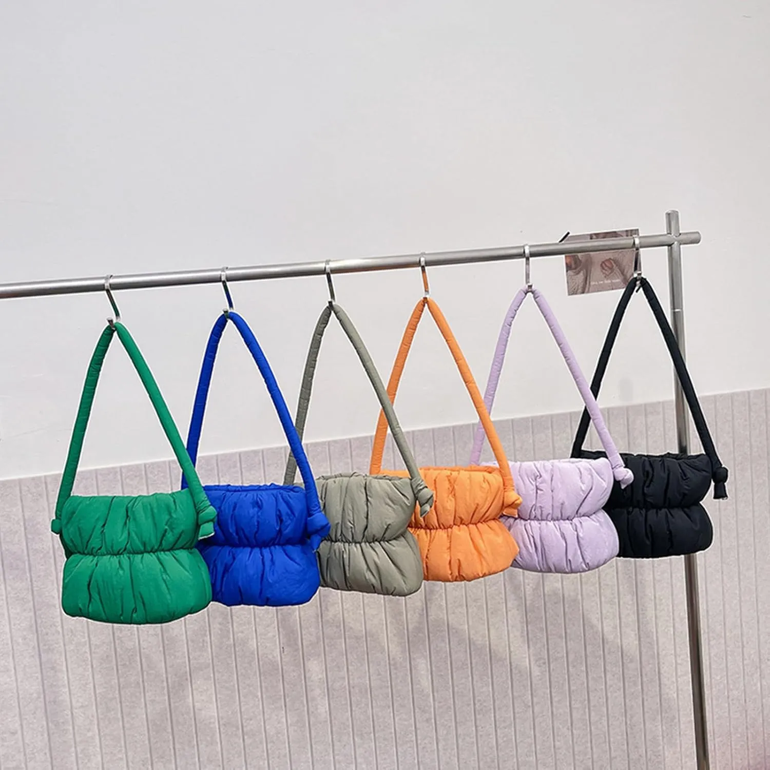 Quilted Tote Bag for Women Down Cotton Padded Handbag Lightweight Padding Shoulder Bag Winter Puffer Top Handle Bag