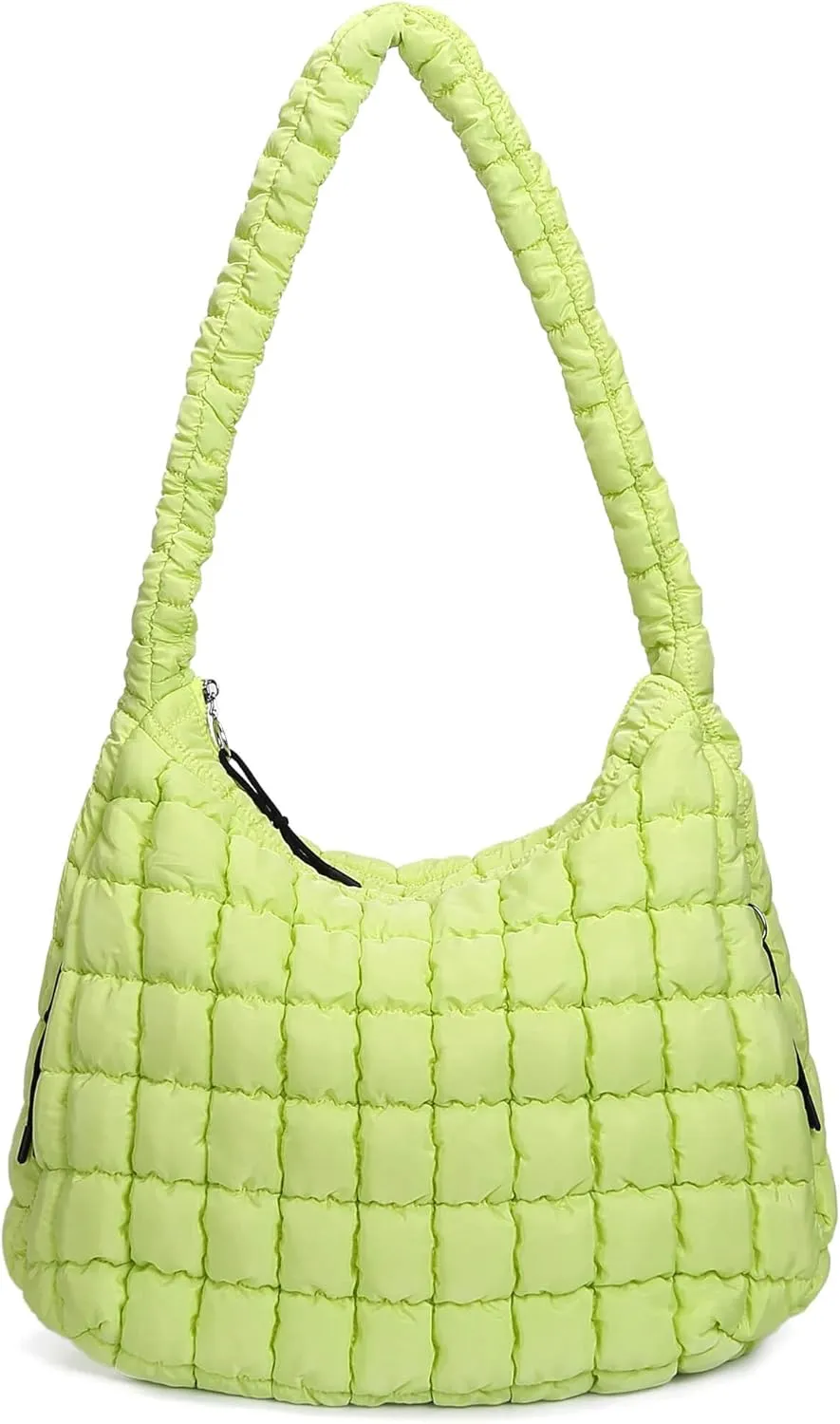 Quilted Tote Bag for Women Large Puffer Carryall Bag Lightweight Puffy Padding Hobo Shoulder Bag Crossbody Ladies Purse