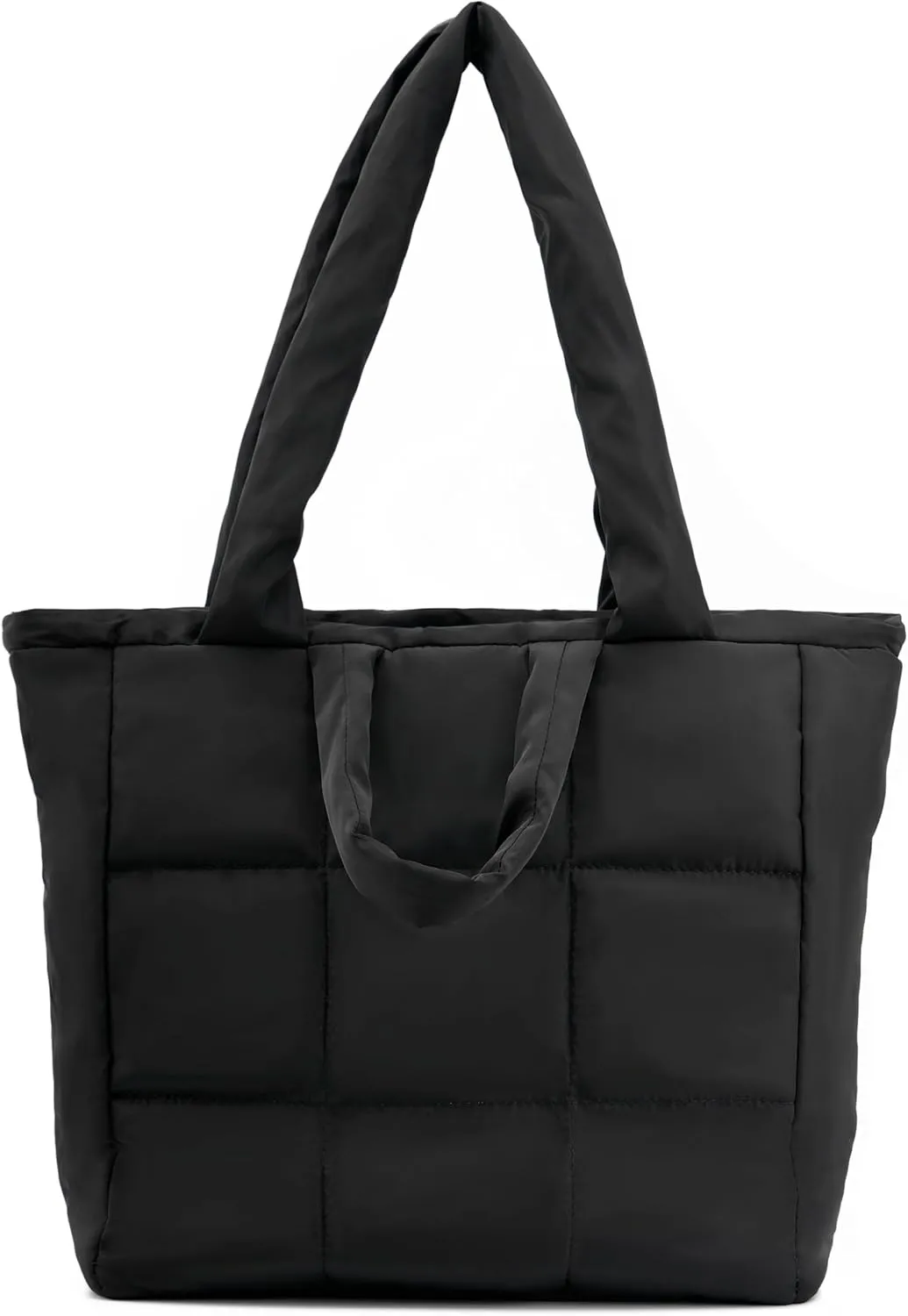 Quilted Tote Bag for Women, Lightweight Carryall Puffer Shoulder Bag Handbag for Travel, Work