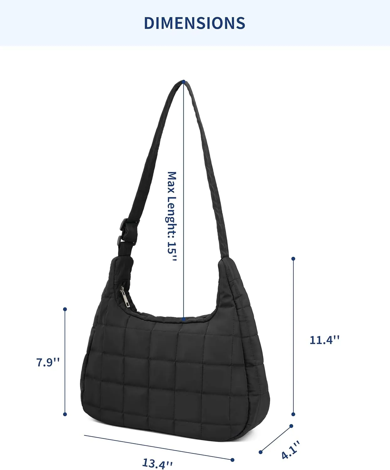 Quilted Tote Bag for Women, Lightweight Carryall Puffer Shoulder Bag Handbag for Travel, Work