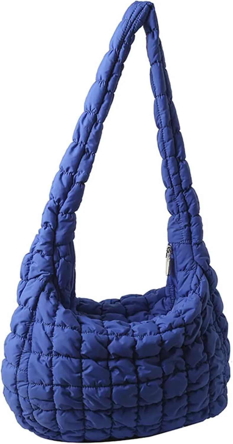 Quilted Tote Bag for Women Puffer Bags Large Padding Shoulder Bag Dumpling Underarm Bag Tote Bag Cloud Handbags with Zip