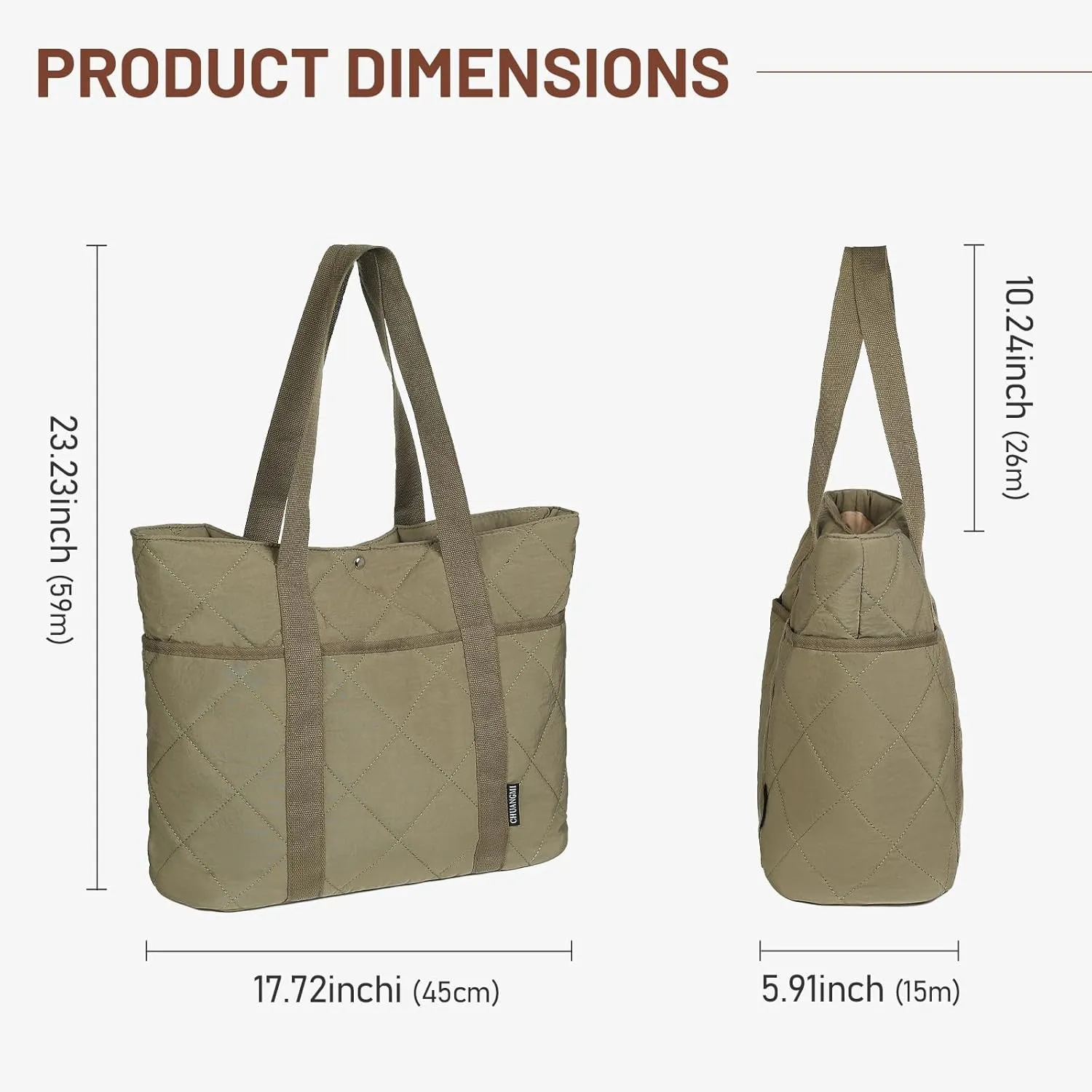 Quilted Tote Bag For Women, Puffer Tote Bag For Women, Trendy And Lightweight Travel Tote Bags For Work