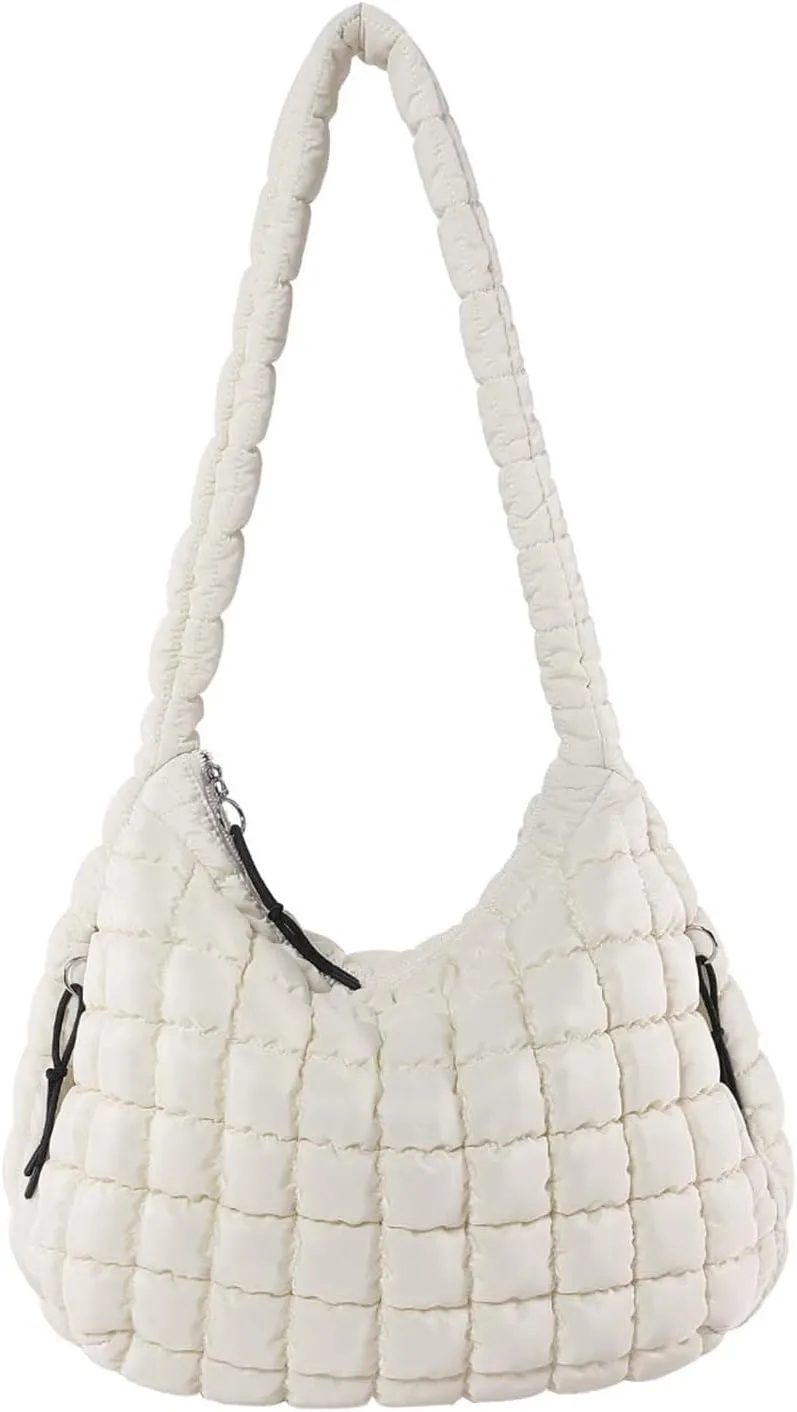 Quilted Tote Bag Quilted Puffer Crossbody Bags for Women Lightweight Quilted Padding Hobo Bag Quilted Shoulder Bag
