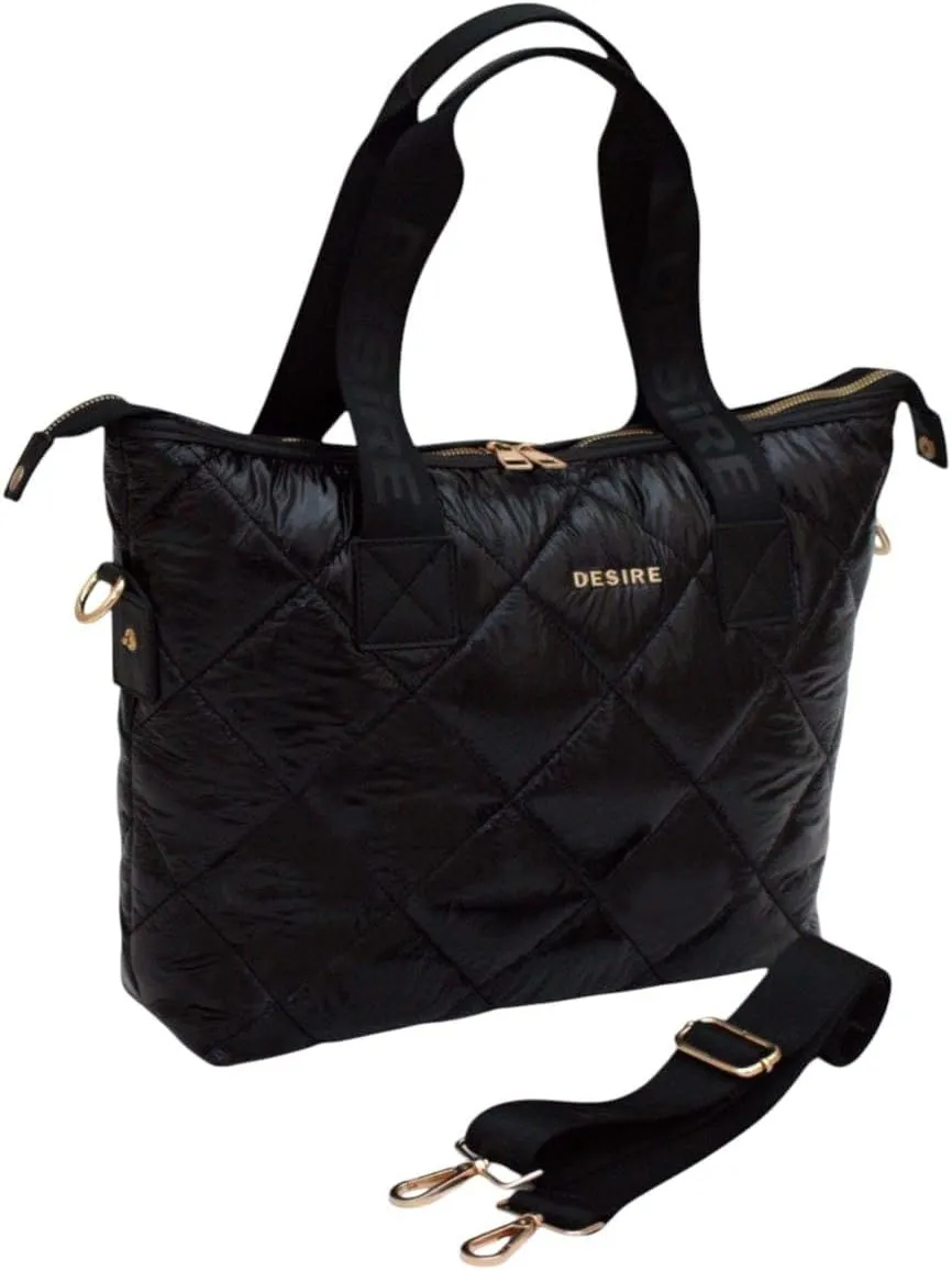 quilted tote bag