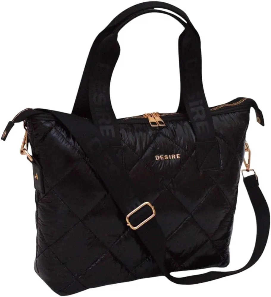 quilted tote bag