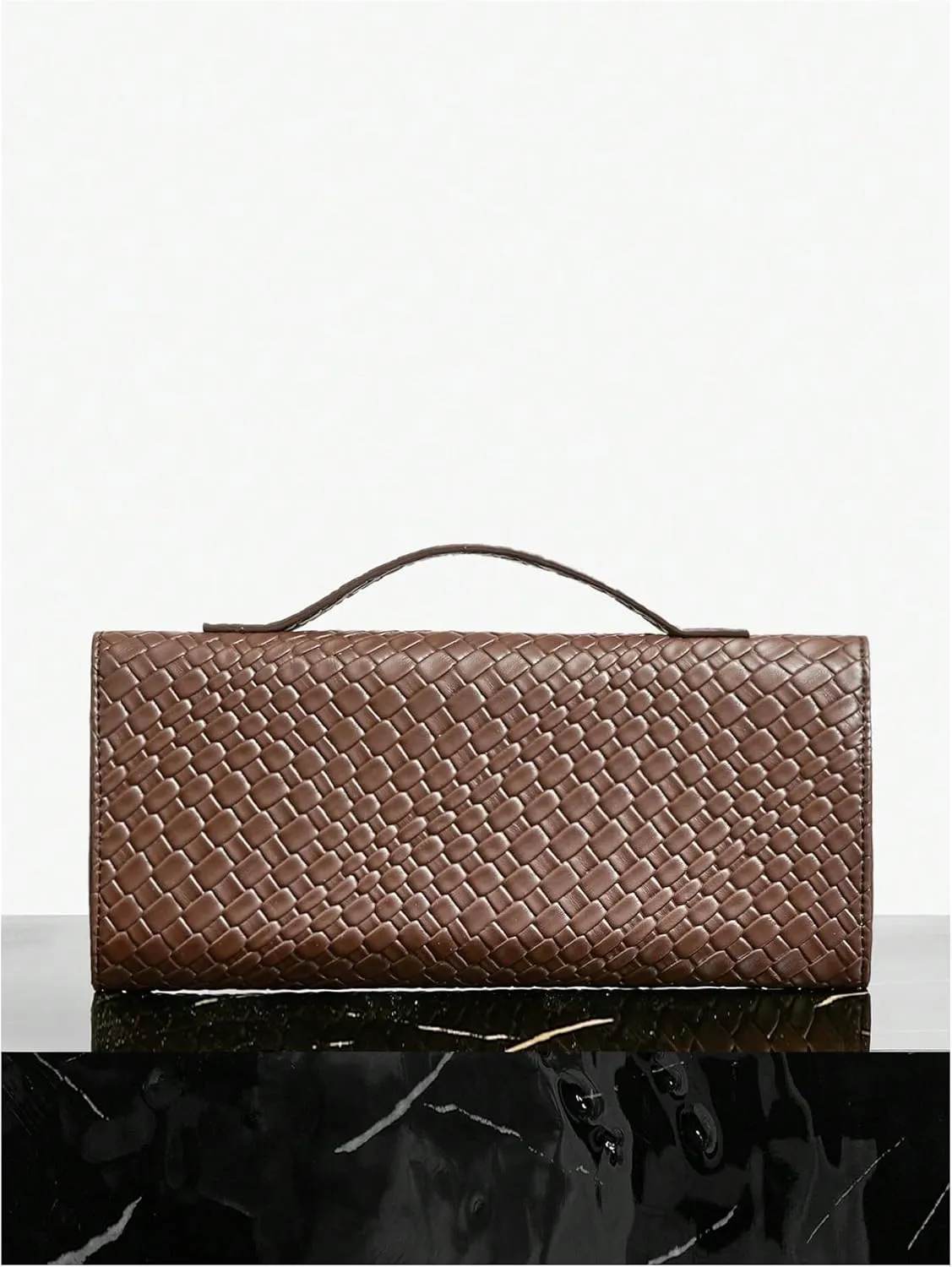 QWINEE Women's Crocodile Embossed Handbag Vintage Elegant Satchel Handbag PU Leather Evening Clutch Purses