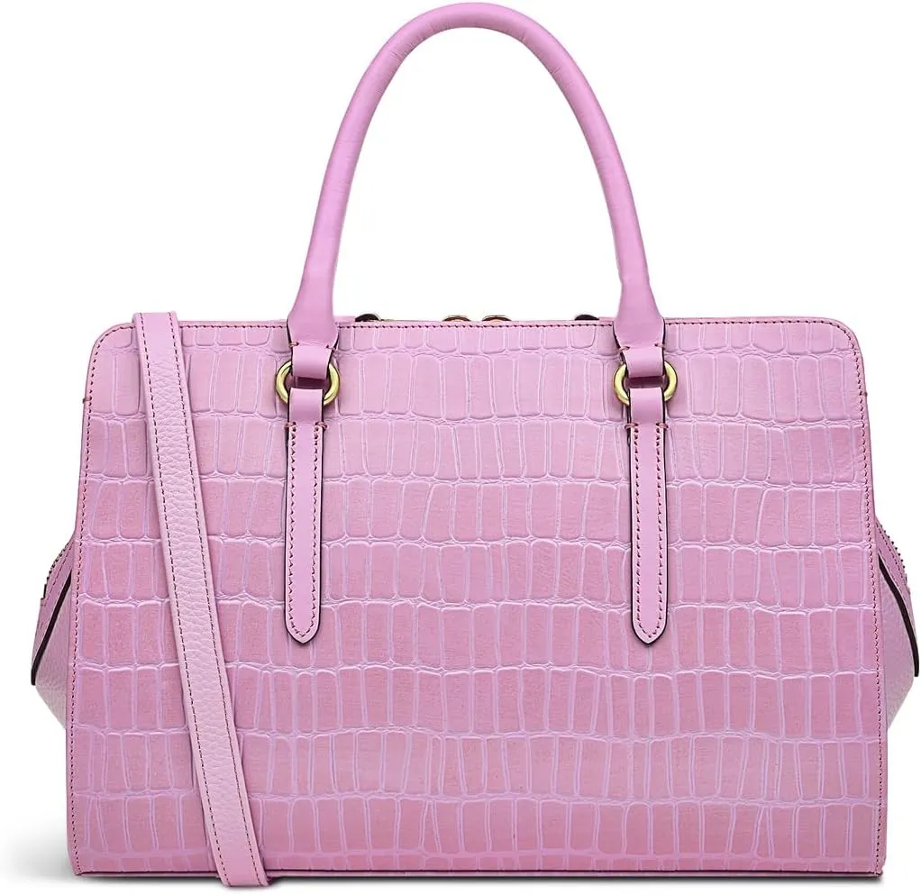 RADLEY London Angel Lane Faux Crocodile Women's Medium Leather Ziptop Satchel Bag