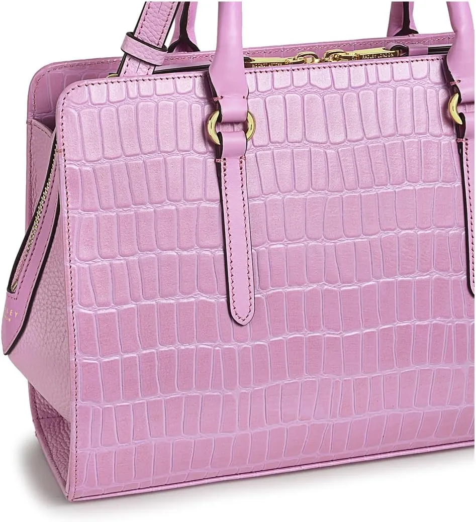 RADLEY London Angel Lane Faux Crocodile Women's Medium Leather Ziptop Satchel Bag