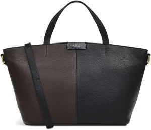 RADLEY London Dove Road Colourblock Women's Medium Leather Ziptop Satchel Bag