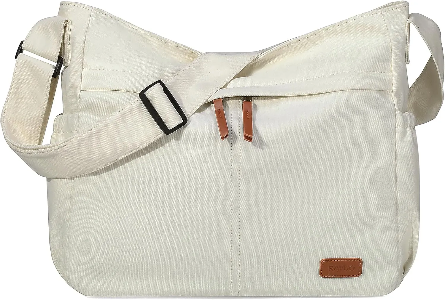 RAVUO Messenger Bag With Inner Organized Pockets, Large Hobo Crossbody Bag Lightweight Shoulder Purse for Women Men