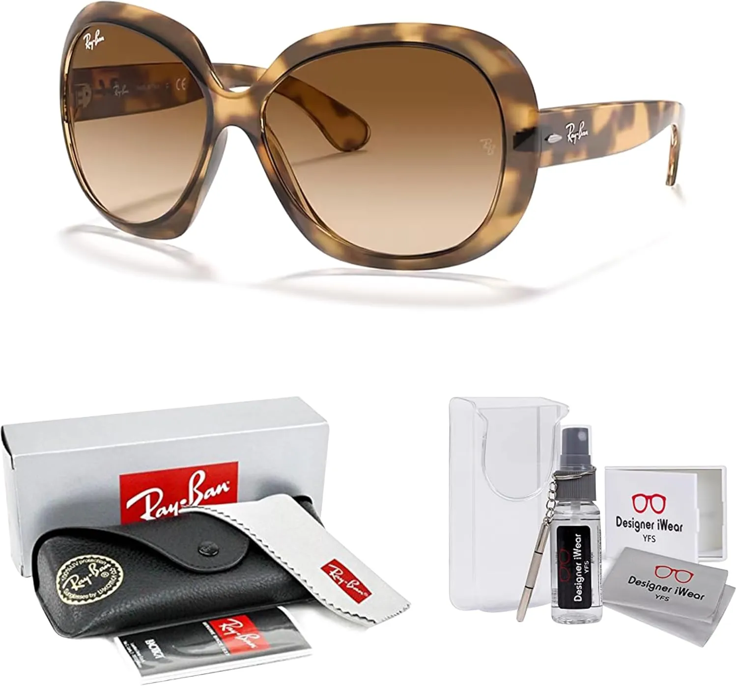 Ray-Ban Jackie ohh ii RB4098 Cateye Sunglasses for Women   BUNDLE With Designer iWear Complimentary Eyewear Kit