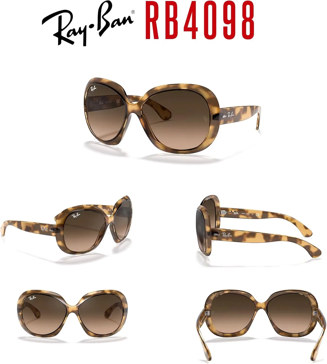 Ray-Ban Jackie ohh ii RB4098 Cateye Sunglasses for Women   BUNDLE With Designer iWear Complimentary Eyewear Kit