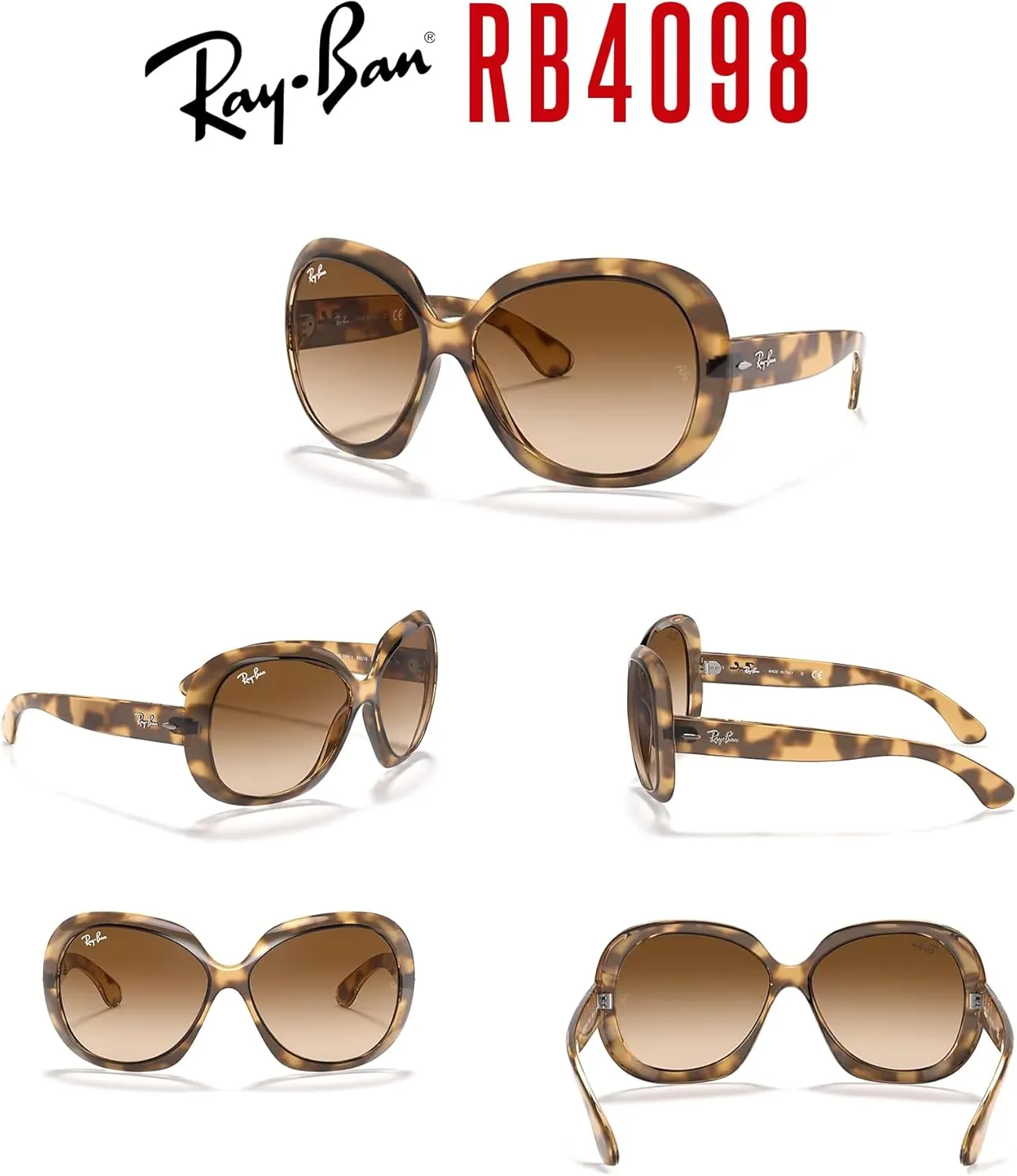 Ray-Ban Jackie ohh ii RB4098 Cateye Sunglasses for Women   BUNDLE With Designer iWear Complimentary Eyewear Kit