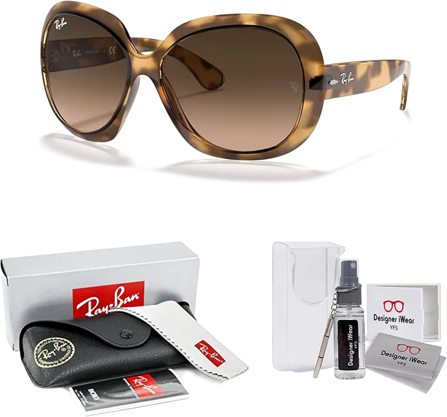 Ray-Ban Jackie ohh ii RB4098 Cateye Sunglasses for Women   BUNDLE With Designer iWear Complimentary Eyewear Kit