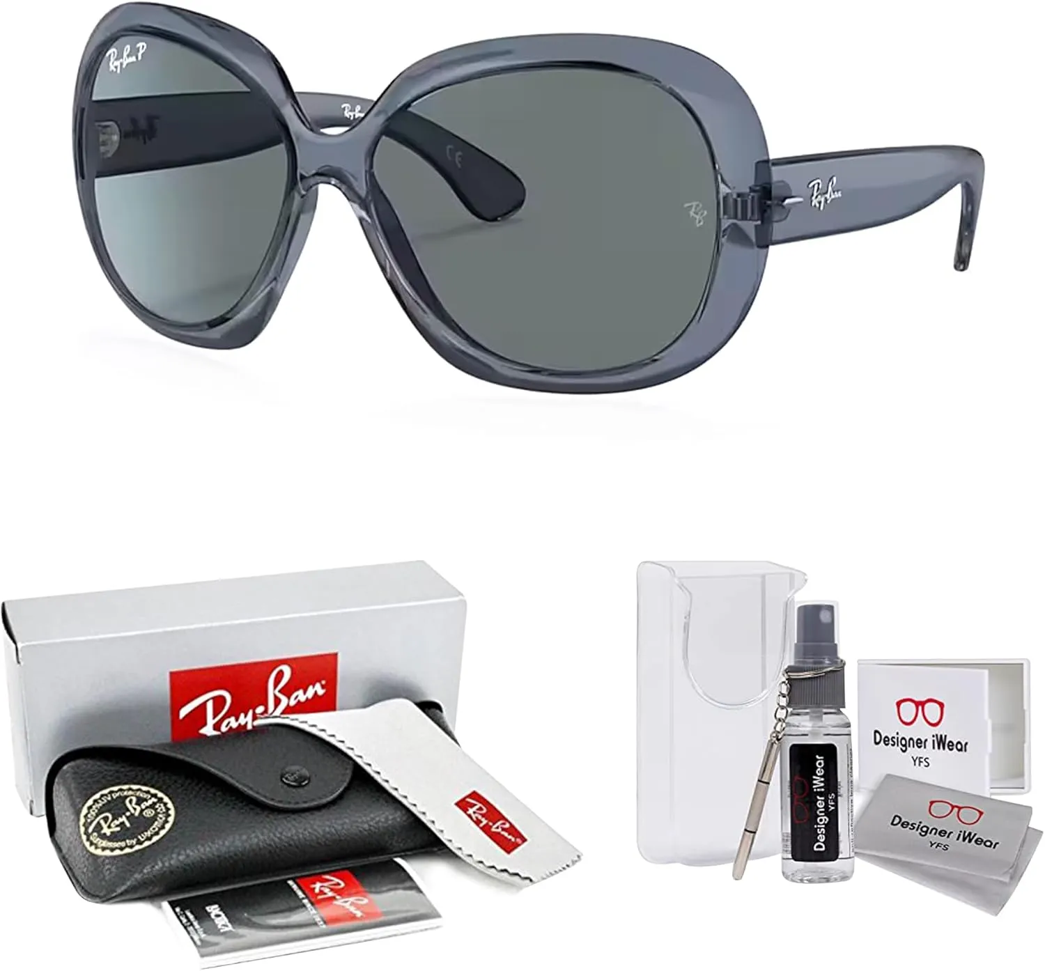 Ray-Ban Jackie ohh ii RB4098 Cateye Sunglasses for Women   BUNDLE With Designer iWear Complimentary Eyewear Kit