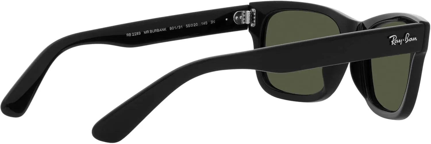 Ray-Ban Men's RB2283 Mr. Burbank Rectangular Sunglasses