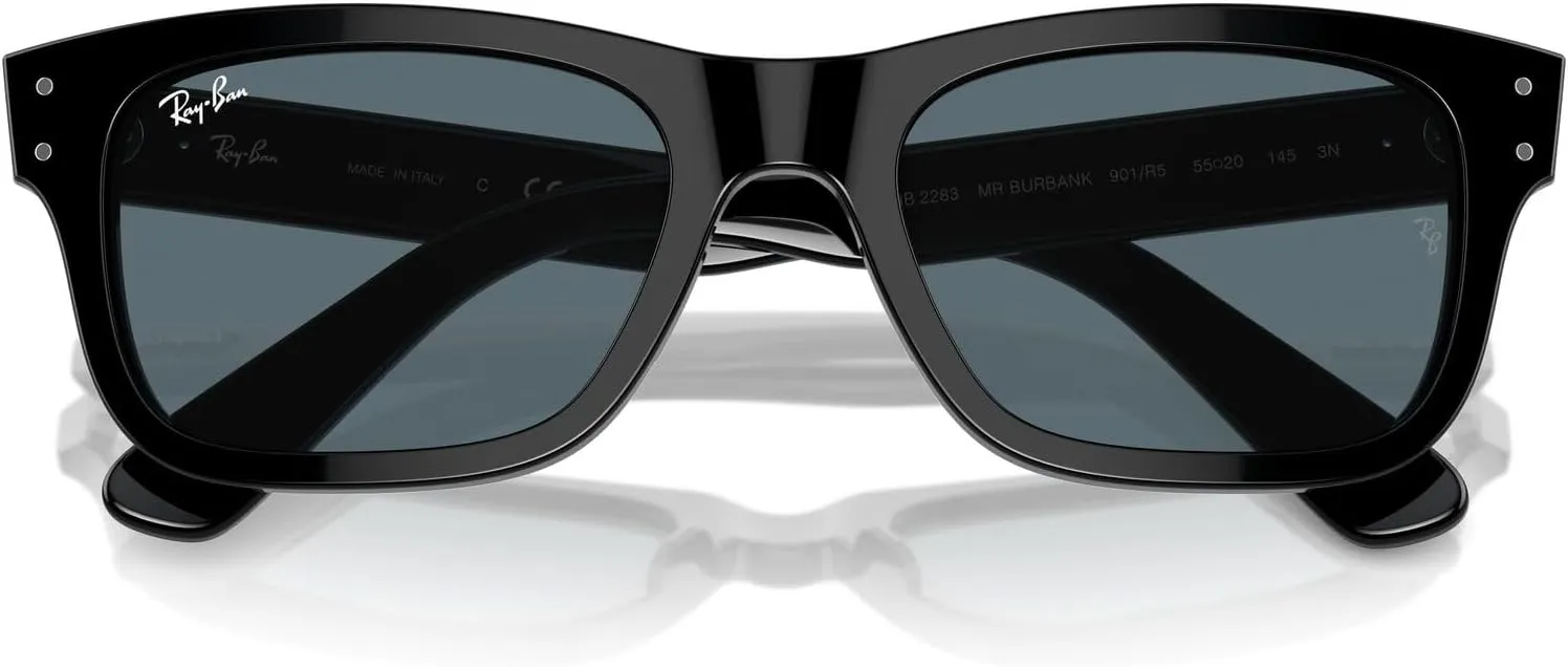 Ray-Ban Men's RB2283 Mr. Burbank Rectangular Sunglasses
