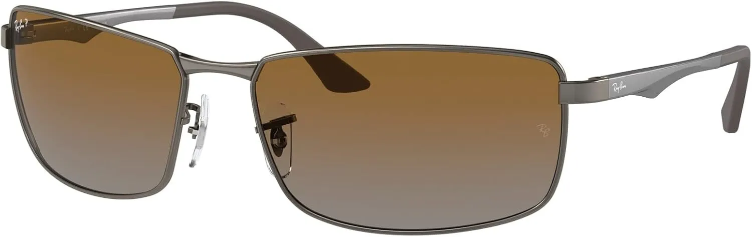 Ray-Ban Men's RB3498 Rectangular Sunglasses