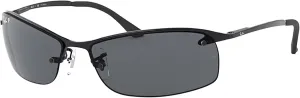 Ray-Ban RB3183 Rectangular Sunglasses For Men   BUNDLE with Designer iWear Eyewear Care Kit
