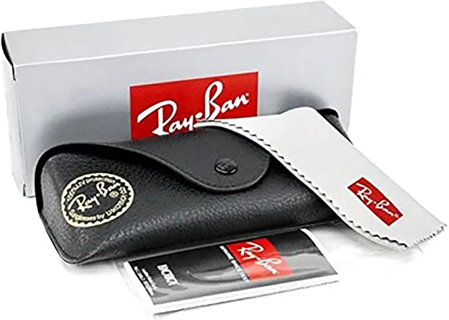 Ray-Ban RB3183 Rectangular Sunglasses For Men   BUNDLE with Designer iWear Eyewear Care Kit