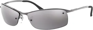 Ray-Ban RB3183 Rectangular Sunglasses For Men   BUNDLE with Designer iWear Eyewear Care Kit