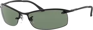 Ray-Ban RB3183 Rectangular Sunglasses For Men   BUNDLE with Designer iWear Eyewear Care Kit