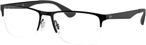 Ray-Ban Rx6335 Rectangular Prescription Eyeglass Frames