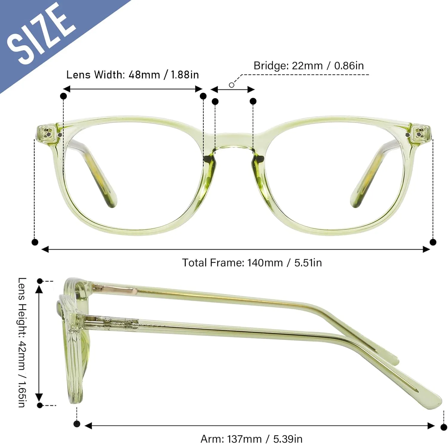 Reading Glasses for Women Men Square Oval Readers with Spring Hinge Anti UV Glare