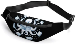 Reading Octopus Tentacles Crossbody Fanny Pack Waist Packs Adjustable Shoulder Bags Sling Bag for Hiking Running Cycling