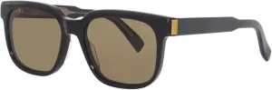 Rectangular Sunglasses DU0002S 001 Black/Gold 54mm