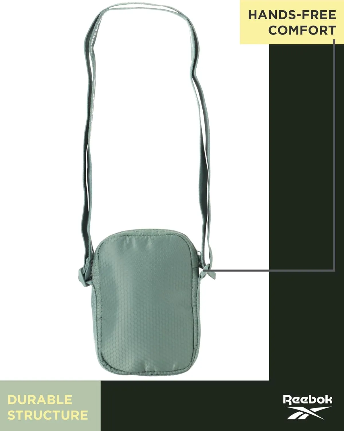 Reebok Women's Crossbody Bag - Mini Purse Shoulder Handbag with Adjustable Strap - Small Casual Sling Bag for Women