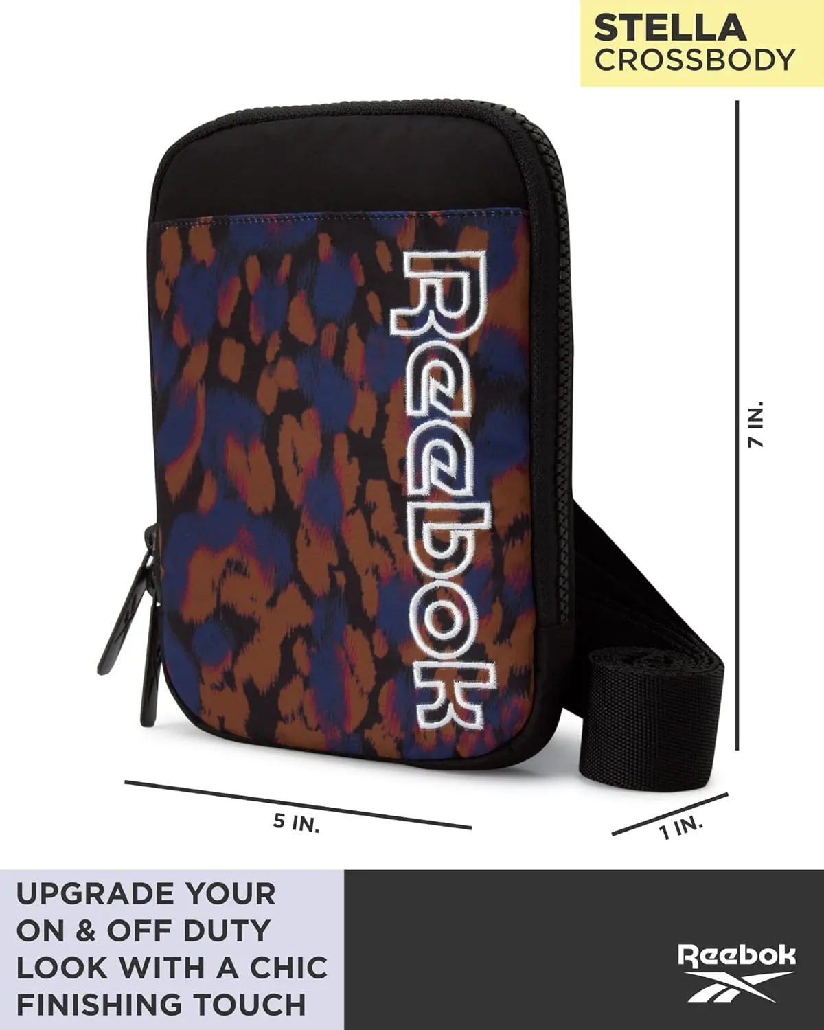 Reebok Women's Crossbody Bag - Mini Purse Shoulder Handbag with Adjustable Strap - Small Casual Sling Bag for Women