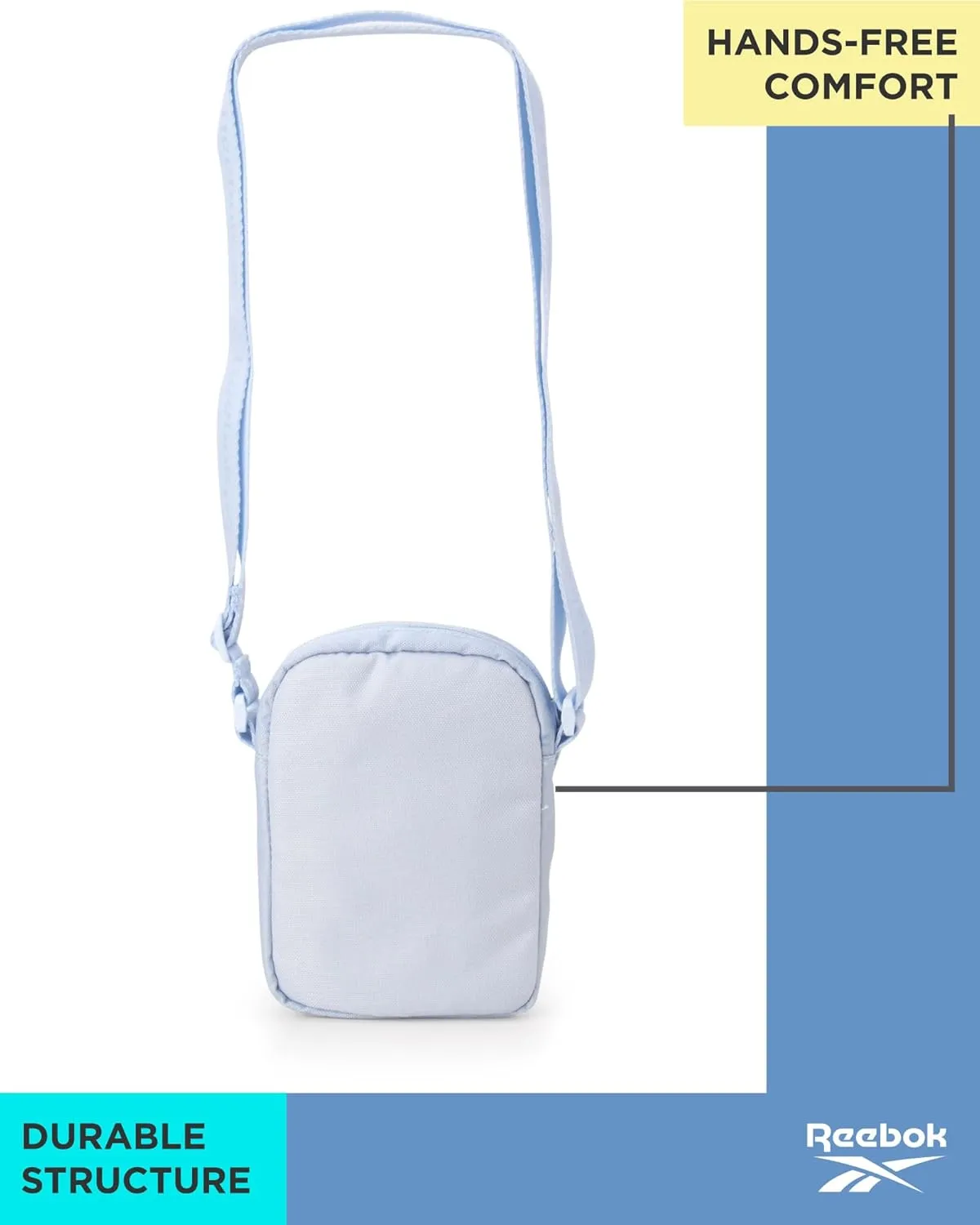 Reebok Women's Crossbody Bag - Mini Purse Shoulder Handbag with Adjustable Strap - Small Casual Sling Bag for Women