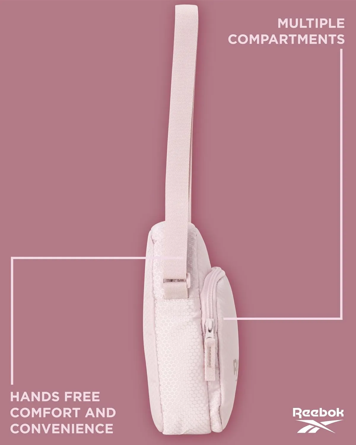Reebok Women's Crossbody Bag - Mini Purse Shoulder Handbag with Adjustable Strap - Small Casual Sling Bag for Women
