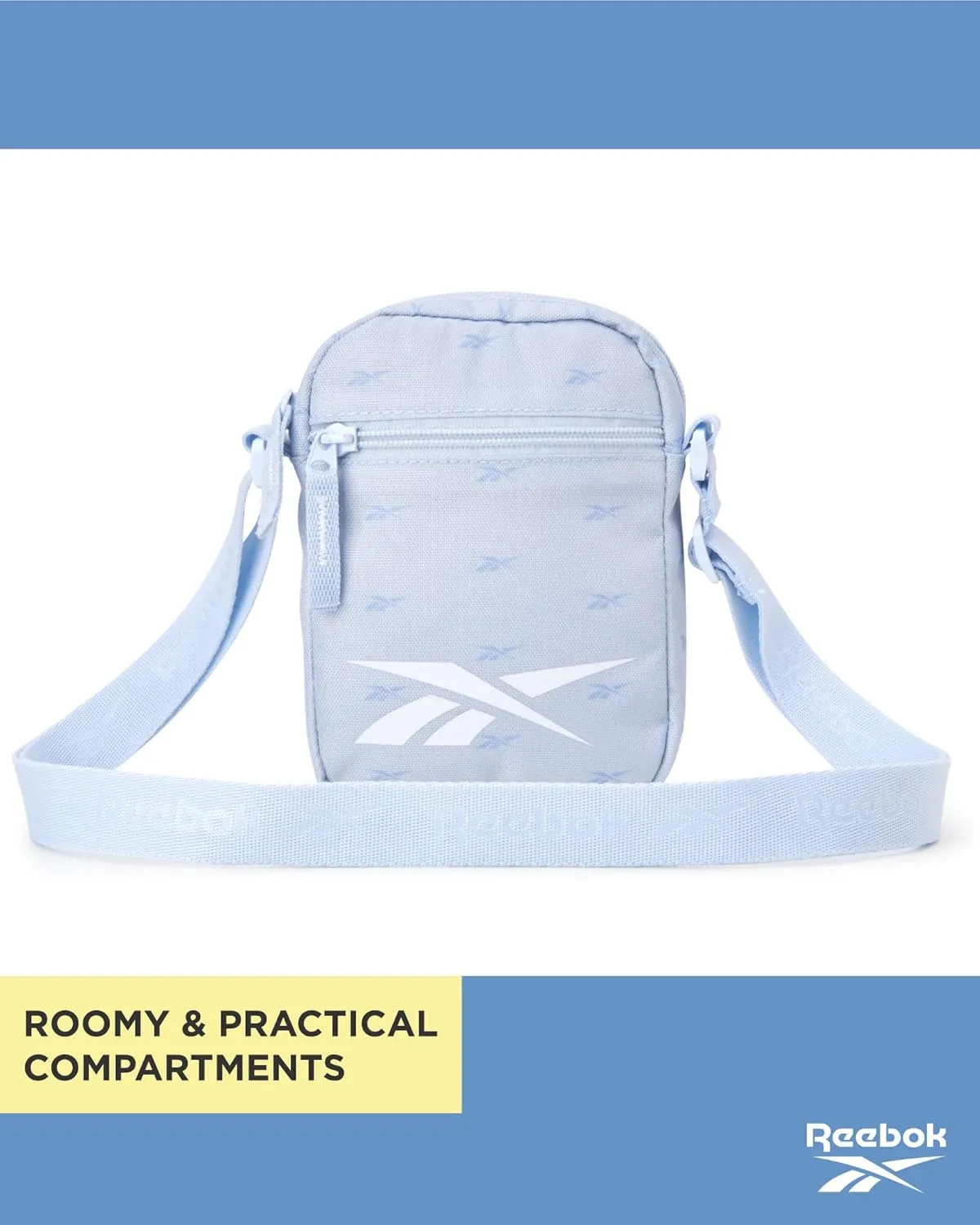 Reebok Women's Crossbody Bag - Mini Purse Shoulder Handbag with Adjustable Strap - Small Casual Sling Bag for Women