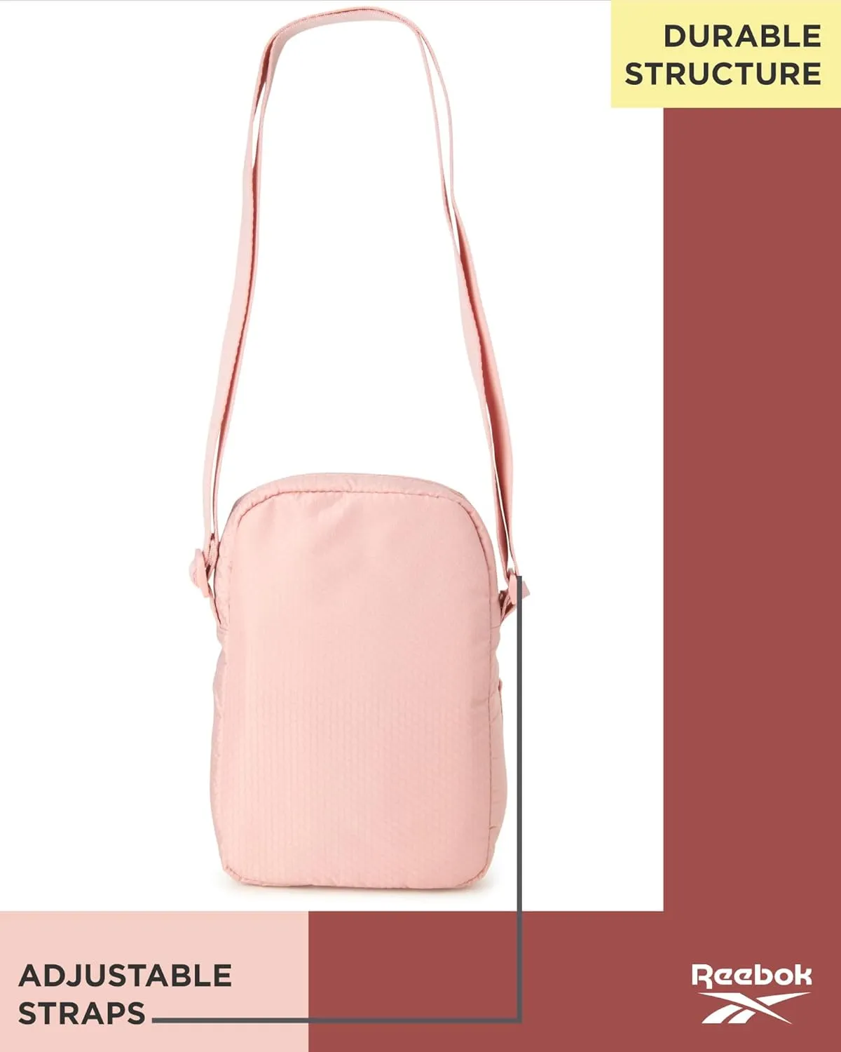 Reebok Women's Crossbody Bag - Mini Purse Shoulder Handbag with Adjustable Strap - Small Casual Sling Bag for Women